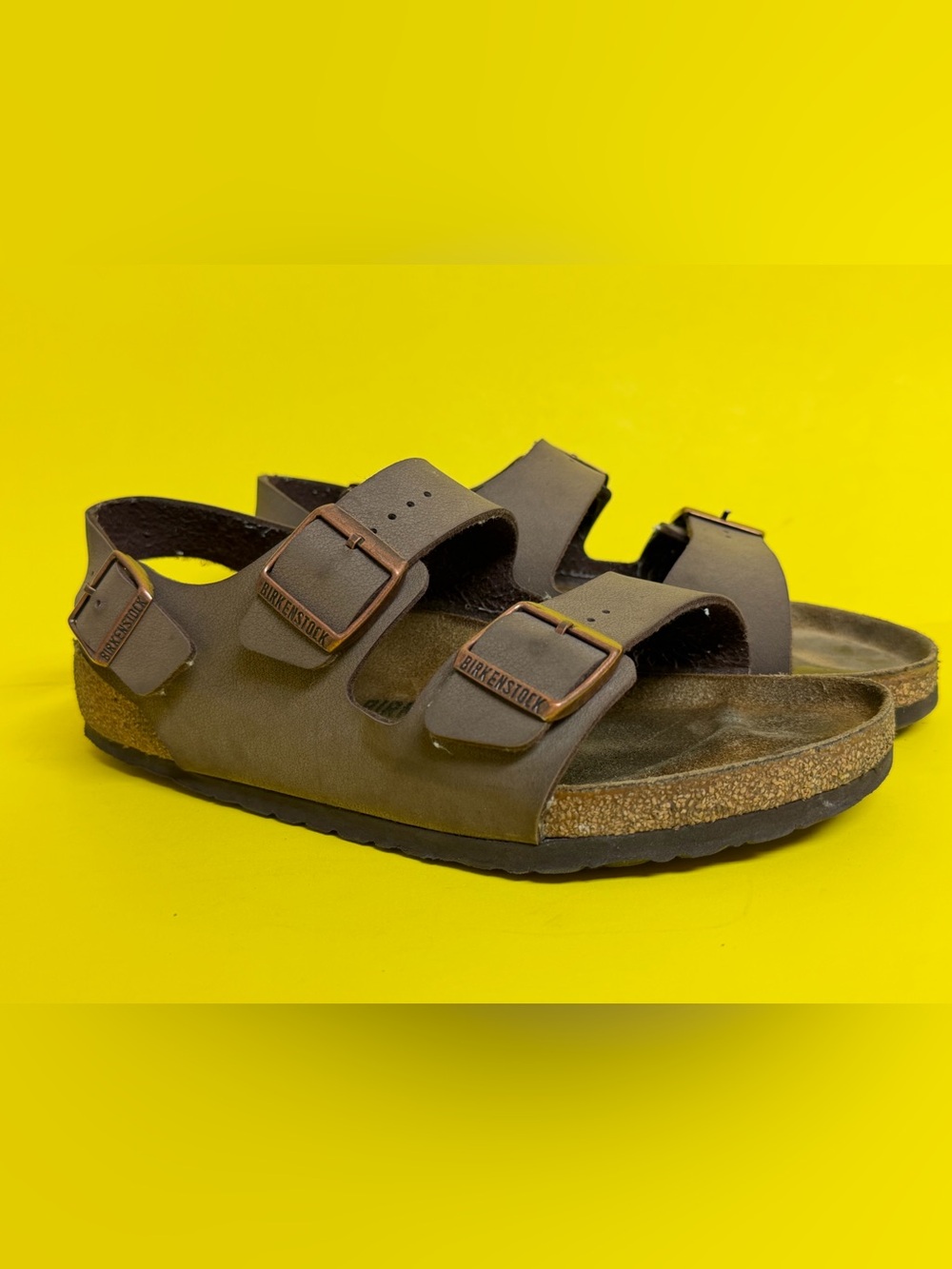 Birkenstock Unisex Milano Birkibuc Mocha Sandals EU41/W10-10.5/M8-8.5